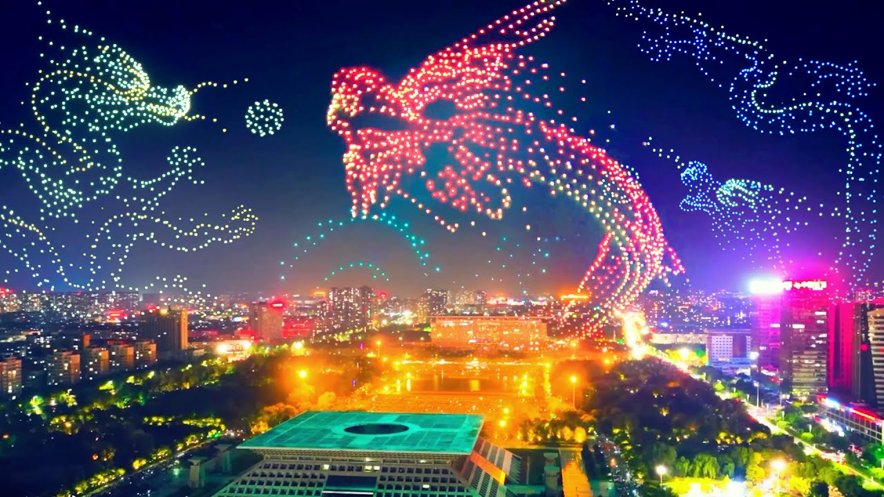 Chinese dragon drone show